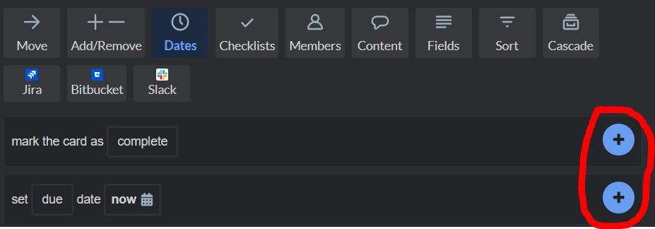 Trelloでカードを完了済みにして期限を今日にする設定