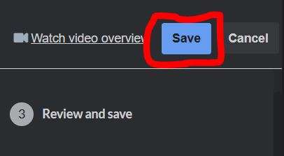 Trello自動化のSaveボタン